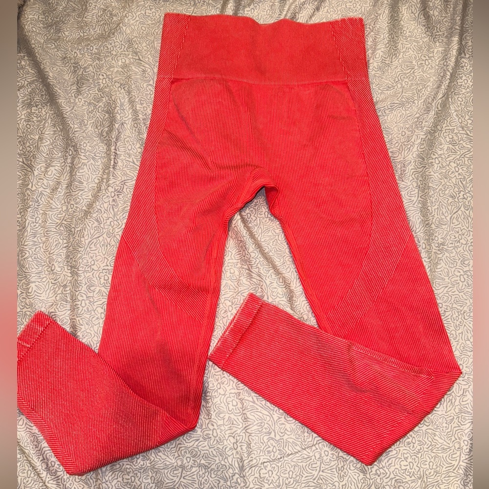 Red leggings